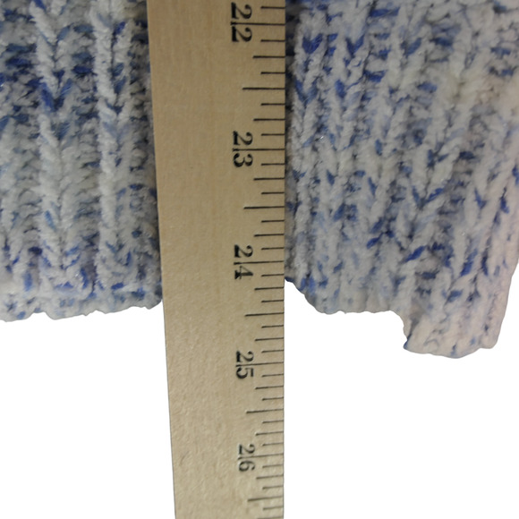 Skyes The Limit Sweater Womens PS Petite S Blue Chenille Cowl Fuzzy Soft Girl - Picture 6 of 8